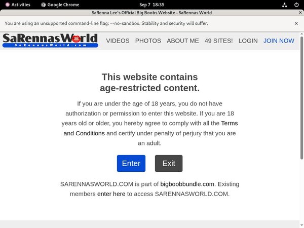 Account For Sarennasworld.com Free