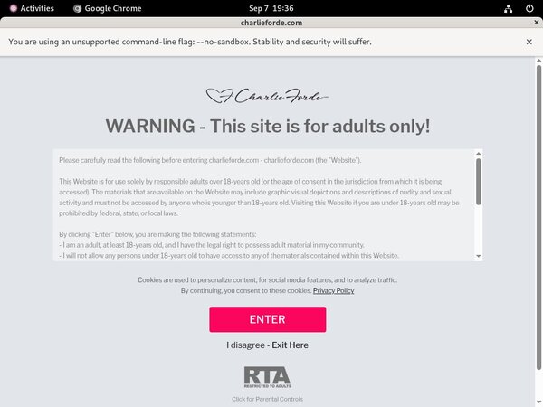 Charlie Forde Verotel Discount