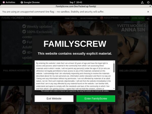 Familyscrew.com With Maestro Card