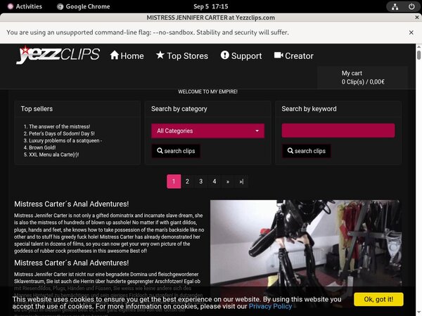 Free Account Mistress Jennifer Carter Offer