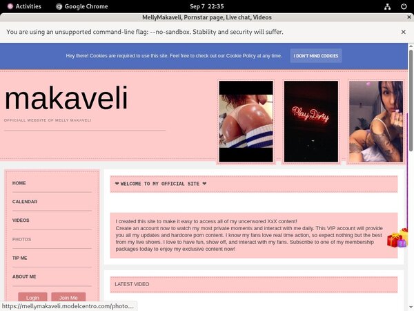 Mellymakaveli.modelcentro.com Password Info
