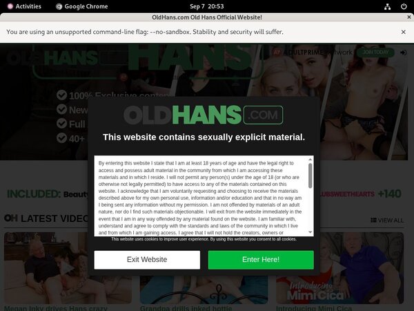 Old Hans Username Password