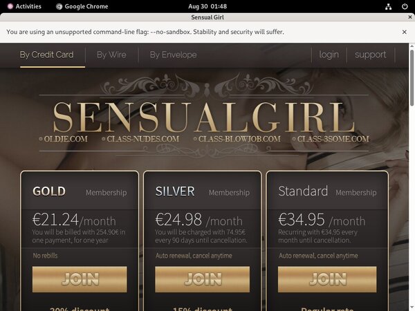 Sensualgirl.com Pass Codes
